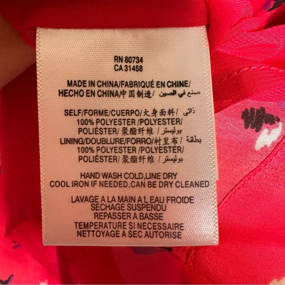 BCBGeneration Romper Lipstick Red All Over Print Wrap Tank Sleeves Sleeveless 4 - Picture 10 of 11